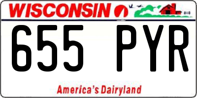 WI license plate 655PYR