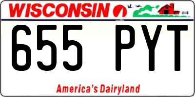 WI license plate 655PYT