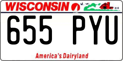 WI license plate 655PYU
