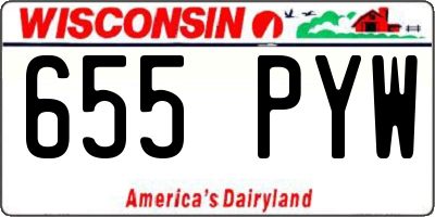 WI license plate 655PYW