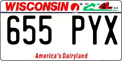 WI license plate 655PYX