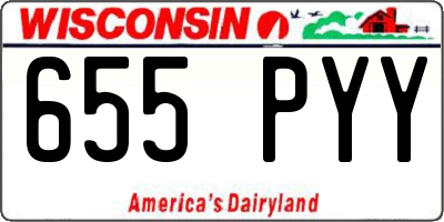 WI license plate 655PYY