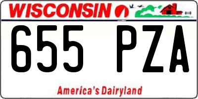 WI license plate 655PZA