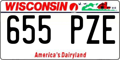 WI license plate 655PZE