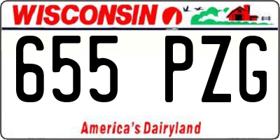 WI license plate 655PZG