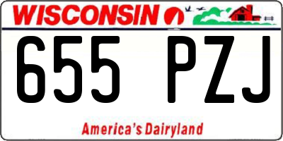 WI license plate 655PZJ