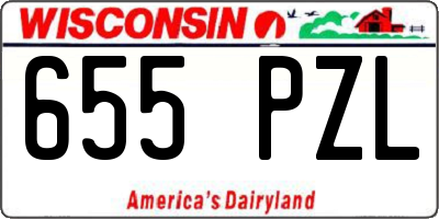 WI license plate 655PZL