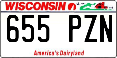 WI license plate 655PZN
