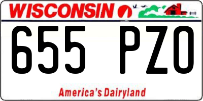 WI license plate 655PZO