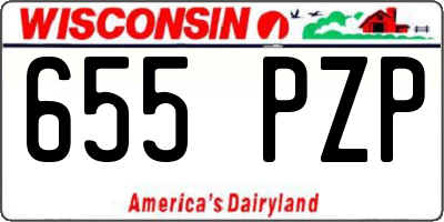 WI license plate 655PZP