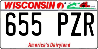 WI license plate 655PZR