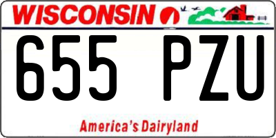 WI license plate 655PZU