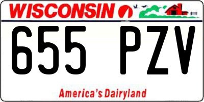 WI license plate 655PZV
