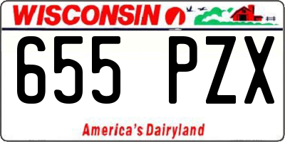 WI license plate 655PZX