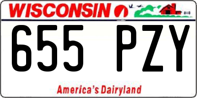 WI license plate 655PZY