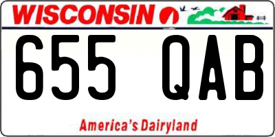 WI license plate 655QAB