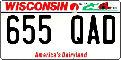WI license plate 655QAD