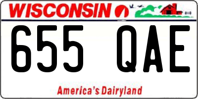 WI license plate 655QAE