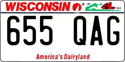 WI license plate 655QAG