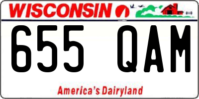 WI license plate 655QAM