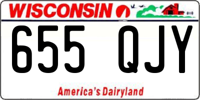WI license plate 655QJY