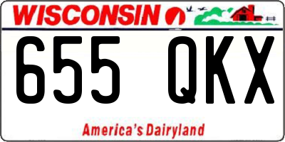 WI license plate 655QKX