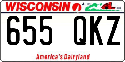 WI license plate 655QKZ