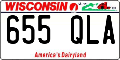 WI license plate 655QLA