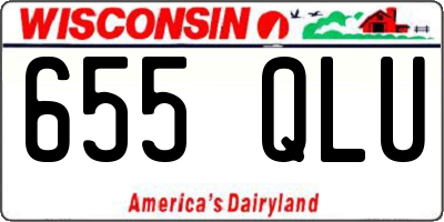 WI license plate 655QLU