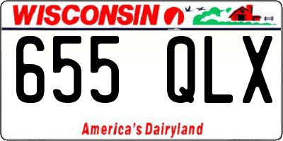 WI license plate 655QLX