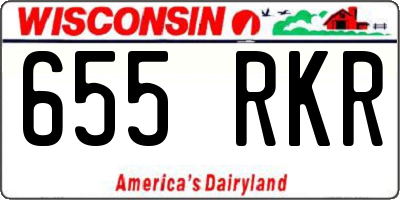 WI license plate 655RKR