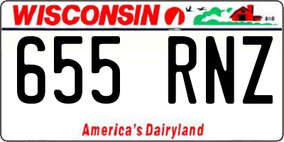 WI license plate 655RNZ