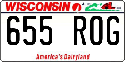WI license plate 655ROG