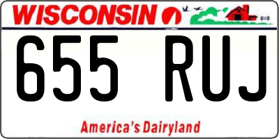 WI license plate 655RUJ