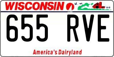 WI license plate 655RVE