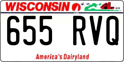 WI license plate 655RVQ