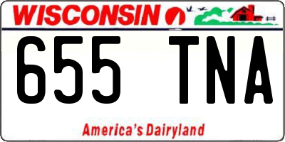 WI license plate 655TNA