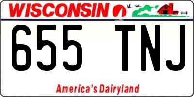 WI license plate 655TNJ