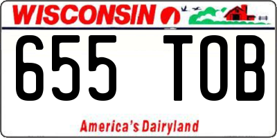 WI license plate 655TOB