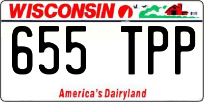 WI license plate 655TPP