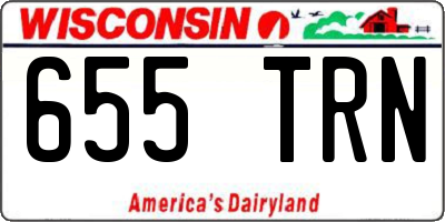 WI license plate 655TRN