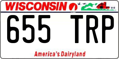 WI license plate 655TRP