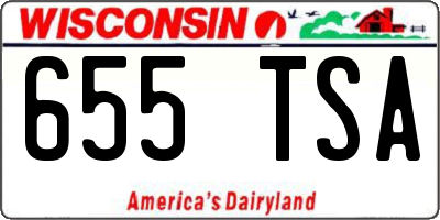 WI license plate 655TSA