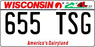 WI license plate 655TSG