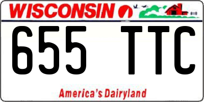 WI license plate 655TTC