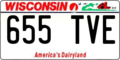WI license plate 655TVE