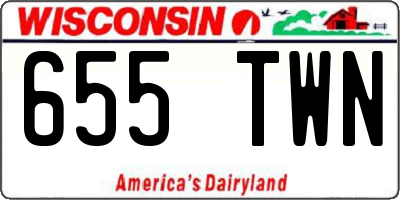 WI license plate 655TWN