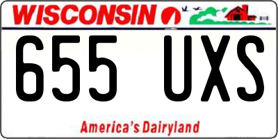 WI license plate 655UXS