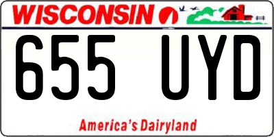 WI license plate 655UYD