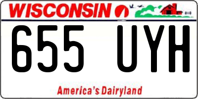WI license plate 655UYH